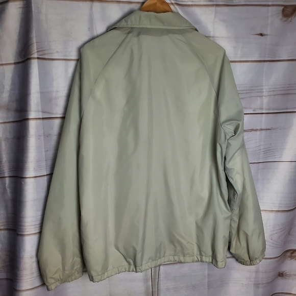 Vintage 80s Light Gray Snap Button Collar Lined Coaches Jacket Size XL - Picture 6 of 9